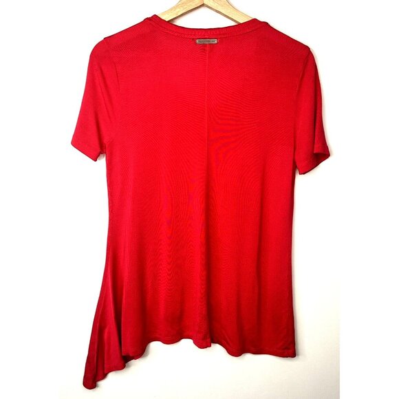 A/X Armani Exchange Womens T Shirt Wrap V-Neck Short Sleeve Tee Pink Size Small - Picture 2 of 13